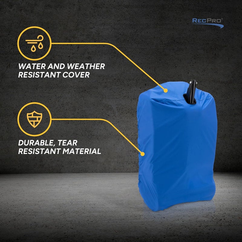 RecPro RV Portable Waste Tank Cover | Heavy-Duty Polyester | Water & Weather Resistant | Protects Portable Waste Tanks On the Road or in Storage | Black or Blue Options (Blue) - Image 4